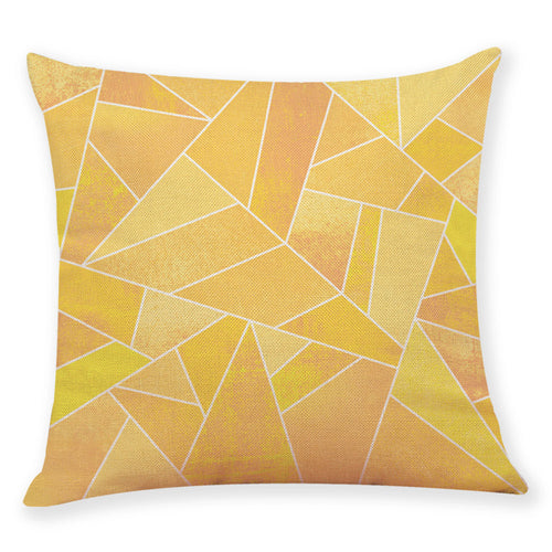 Geometric Yellow and Yellow cushion Cover