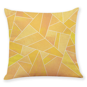Geometric Yellow and Yellow cushion Cover